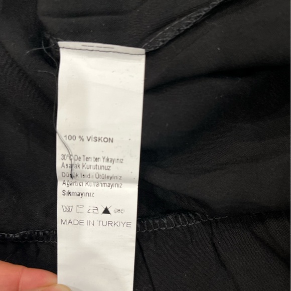 [XL] Kaktus Black Viscose Embossed Print Mini Tassels WMN Maxi Dress - Picture 14 of 15